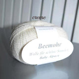 Creme - farbene Wolle von Beemohr: Baby Alpaka für Stolen und Jacken - Beemohr