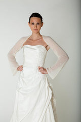 FOR YOU: Brautschal Bolero im Rücken gedreht aus KASCHMIR zeigt ihr Brautkleid LU - Beemohr