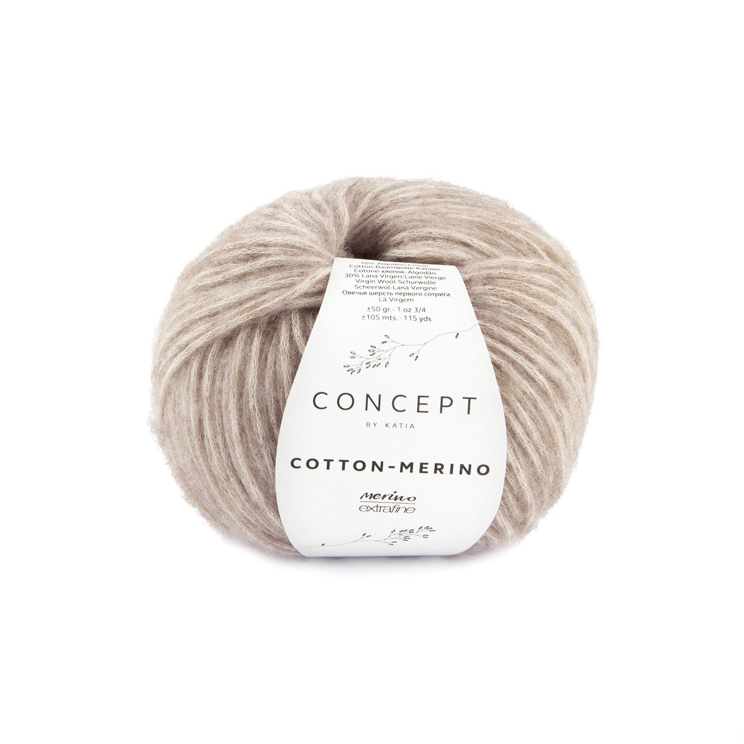 Cotton merino rehbraun 139 von Katia bei Beemohr