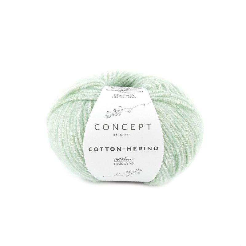 Cotton Merino blass grün für einen Katzenschal